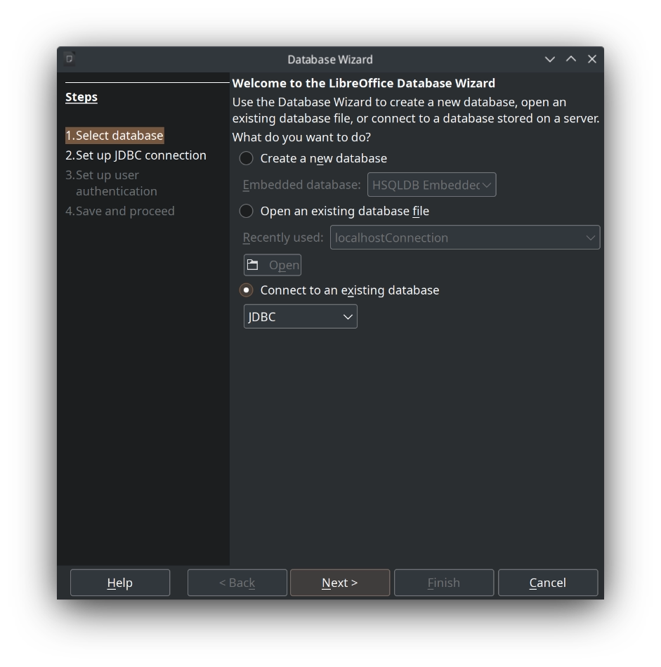 lo base databaseWizard 1